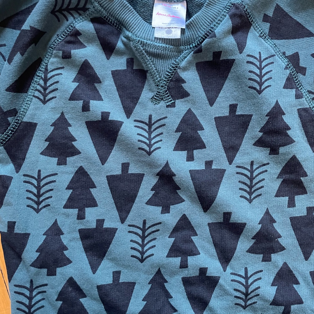 Hunter green kids Xmas sweater